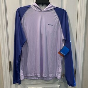 NWT Columbia Fork Stream hooded long sleeve dri-fit shirt (size large)